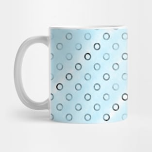 Sky blue watercolor circle pattern Mug